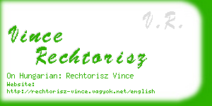 vince rechtorisz business card